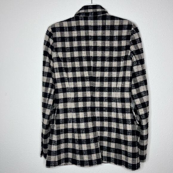 Smythe Lounge Blazer in Black & Stone Check NEW Size 6 - Picture 3 of 7